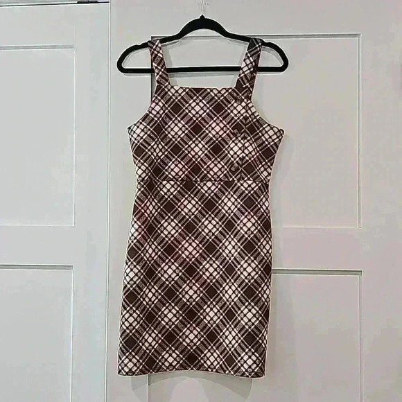 Beautees plaid jumper dress Size S Like New - Picture 1 of 6